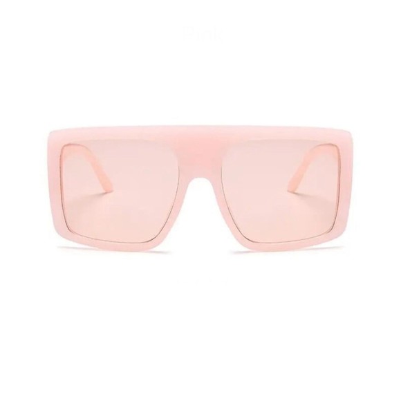 Fashion Pink Square Sunglasses Women Oversized Big Frame Sun Glasses Female Lux - Picture 4 of 6
